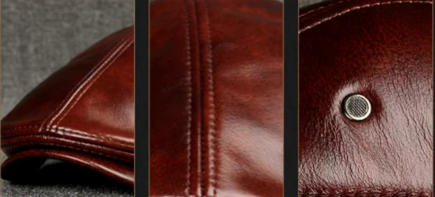 Arden Leren Flatcap – Luxe Herenpet met Tijdloze Klasse