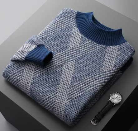 Neymar Blauwe Herentrui – Modern Patroon en Stijlvolle Pasvorm