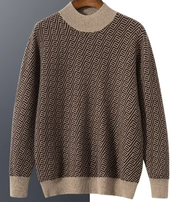Corvin Gebreide Herentrui – Luxe Grafisch Patroon en Comfortabele Pasvorm