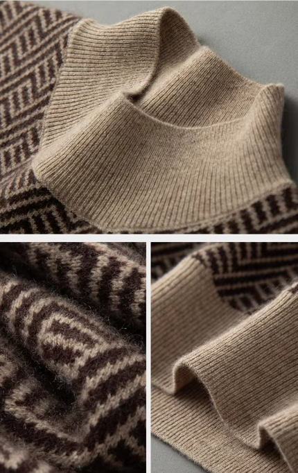 Corvin Gebreide Herentrui – Luxe Grafisch Patroon en Comfortabele Pasvorm