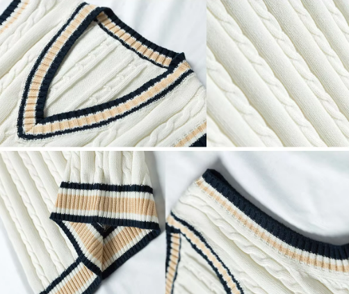 Alaric Heren Spencer – Klassieke V-Hals met Kabelbrei