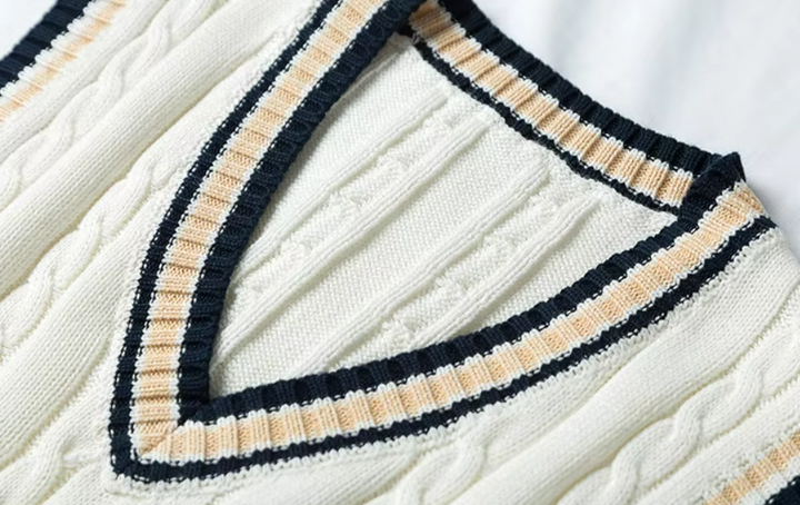 Alaric Heren Spencer – Klassieke V-Hals met Kabelbrei