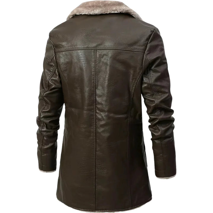 Dominic Heren Shearling Leren Jas – warme leren winterjas met shearling voering