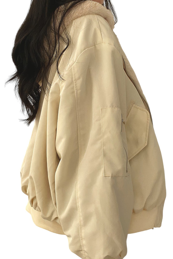 Darcy Winterjas – Elegante Damesjas met Shearling Voering en Luxe Cashmere Look