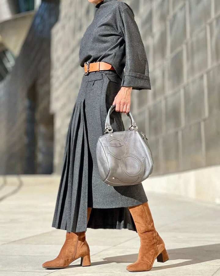 Demi Dames Set – Elegante Top en Lange Rok voor Comfortabele Stijl