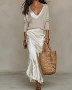 Lioré | Robe Fluide avec Pull Assorti