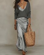 Lioré | Robe Fluide avec Pull Assorti