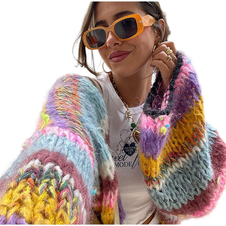 Edna Geruite Cardigan – Kleur en plezier in stijl