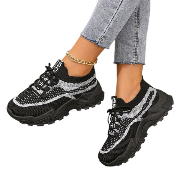 Esther dames mesh sneakers – ademende lichtgewicht sportschoenen met flexibele zool