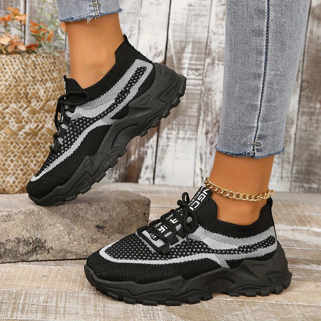 Esther dames mesh sneakers – ademende lichtgewicht sportschoenen met flexibele zool