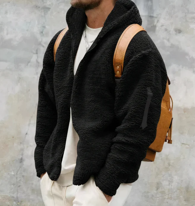 Aurelian Winterjas – Luxe Dubbelzijdig Fleecejack met Capuchon