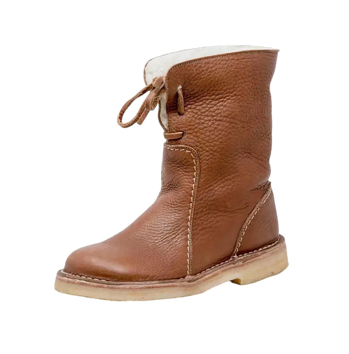 Gaia Leren Dameslaarzen – Waterdichte Winterlaarzen met Wolvoering en Omkeerbare Zool