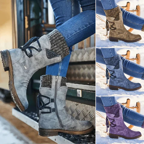 Helga Winterlaarzen – Stijlvolle Mid-Calf Laarzen met Ondersteunend Comfort