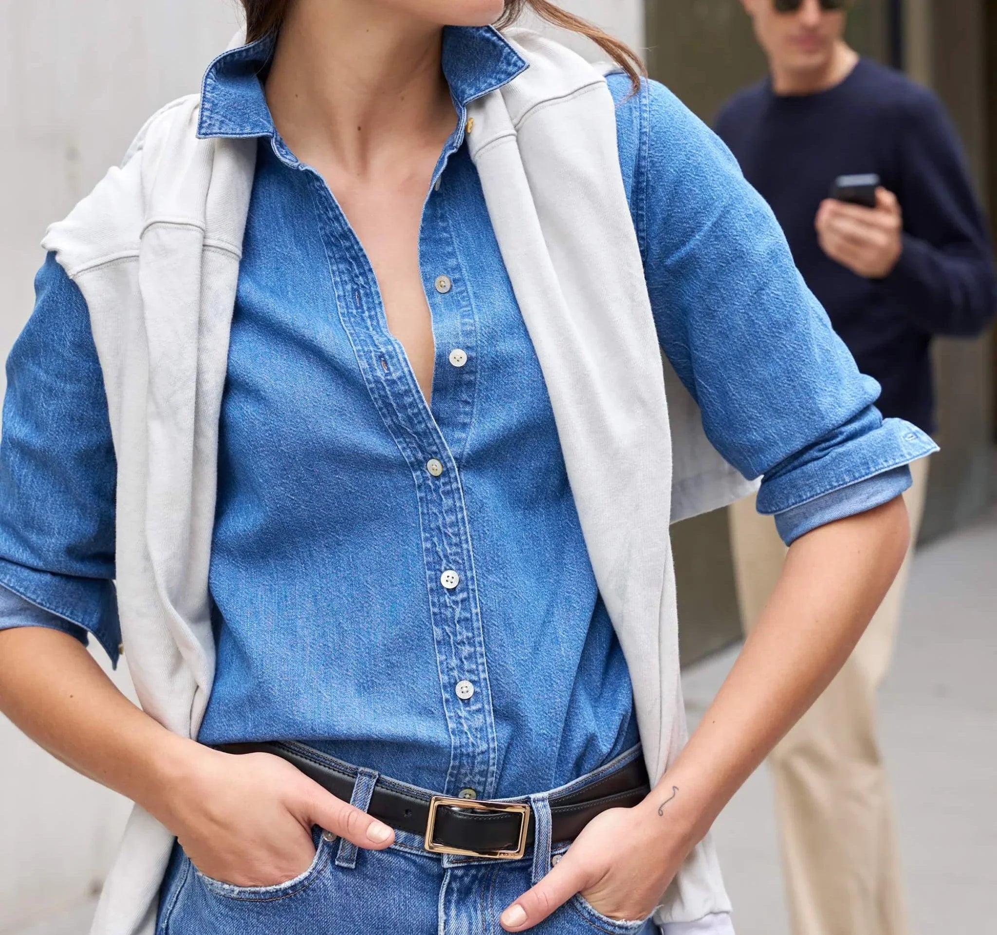 Margaux | Chemise Denim Élégante