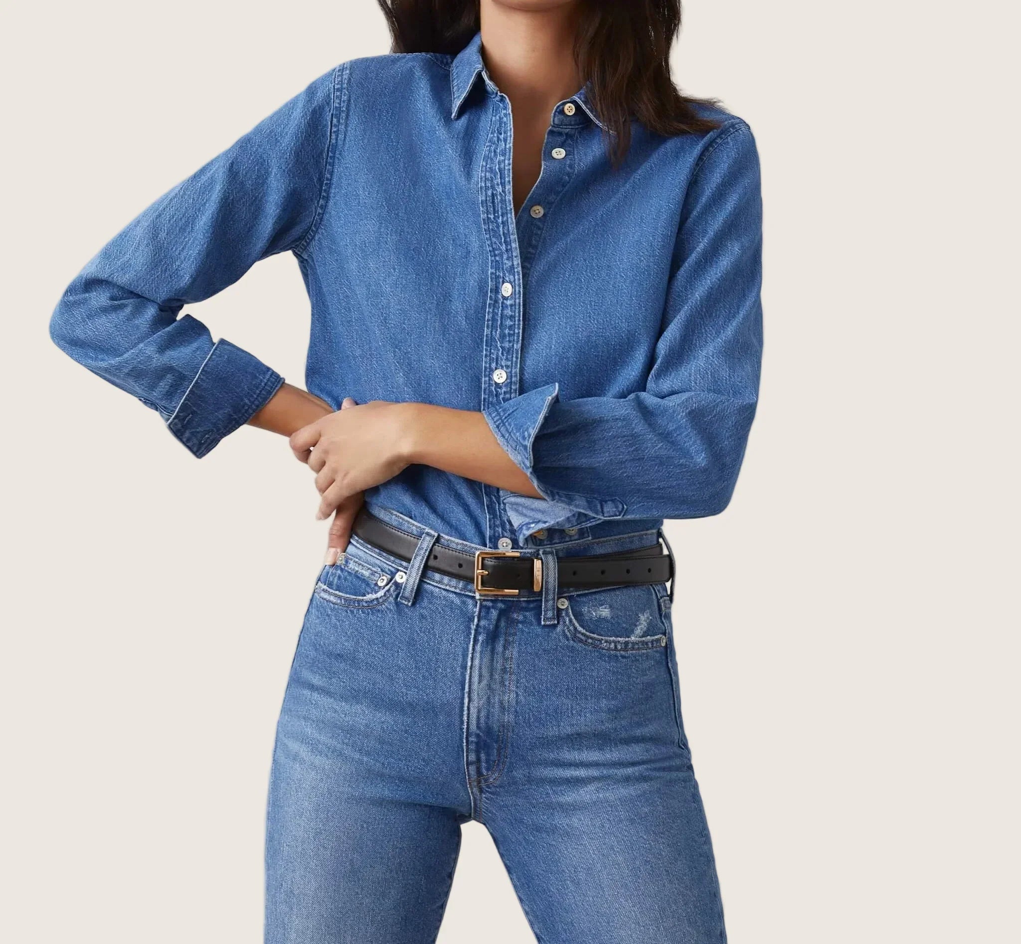 Margaux | Chemise Denim Élégante