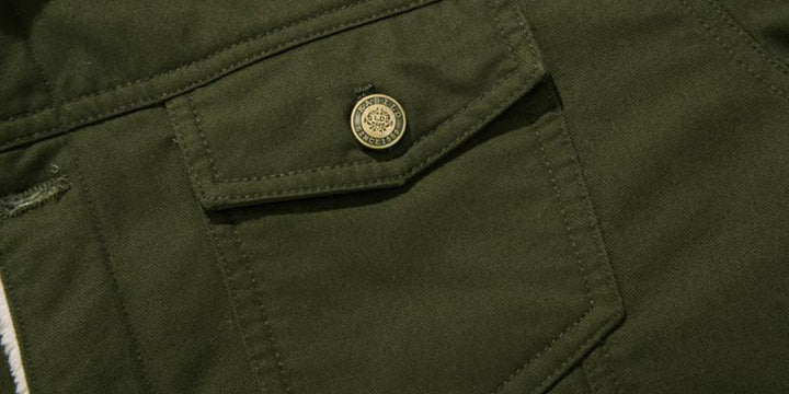 Ingram Heren Bomberjas – Warme Winterjas van Dik Katoen met Fleece Voering