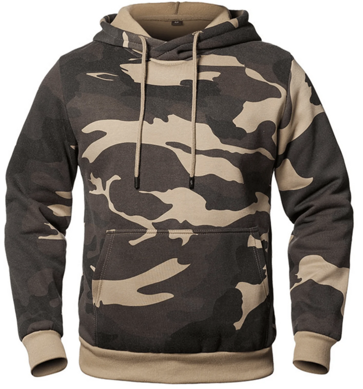 Ivo heren hoodie – camouflage sweater met duurzaam ontwerp voor outdoor en casual gebruik