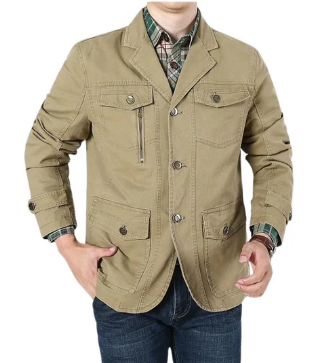 Corvin Military Jas – Functionele Voorjaarsjas met Tijdloos Design