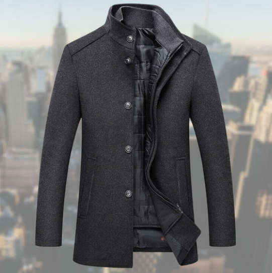 Dorian Mantel – Stijlvolle Herenjas voor Zakelijke en Formele Gelegenheden