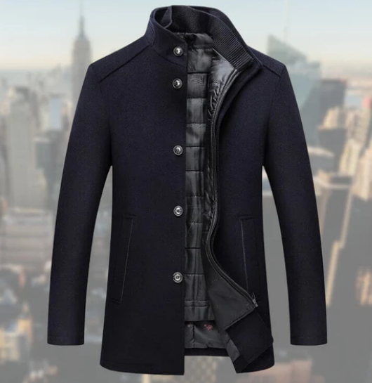 Dorian Mantel – Stijlvolle Herenjas voor Zakelijke en Formele Gelegenheden