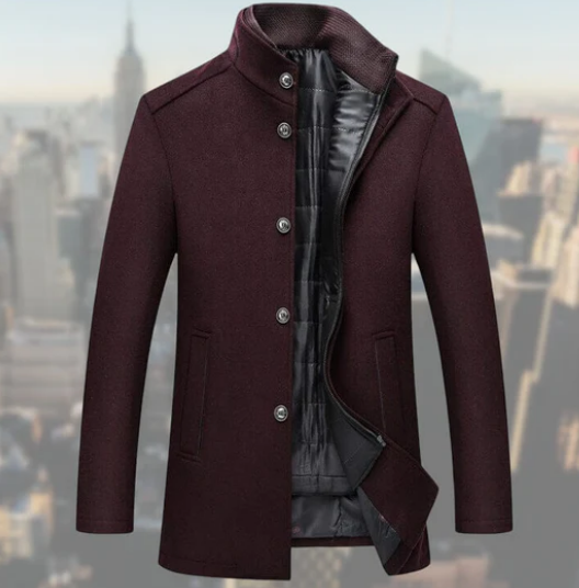 Dorian Mantel – Stijlvolle Herenjas voor Zakelijke en Formele Gelegenheden