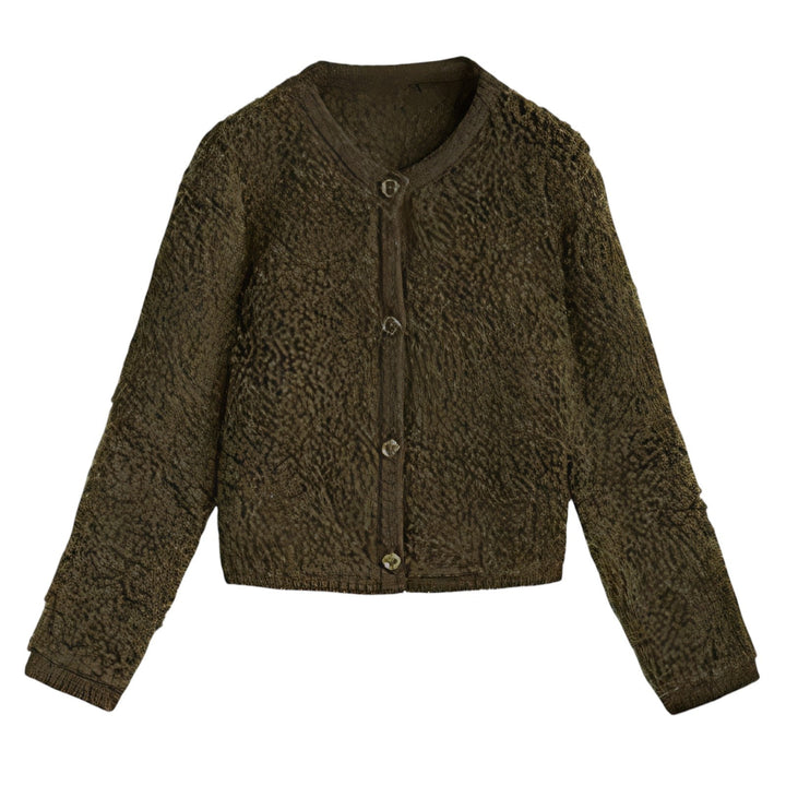 Jacky Lammywol Cardigan – Warme Damesvest met Luxe Look en Losvallende Pasvorm