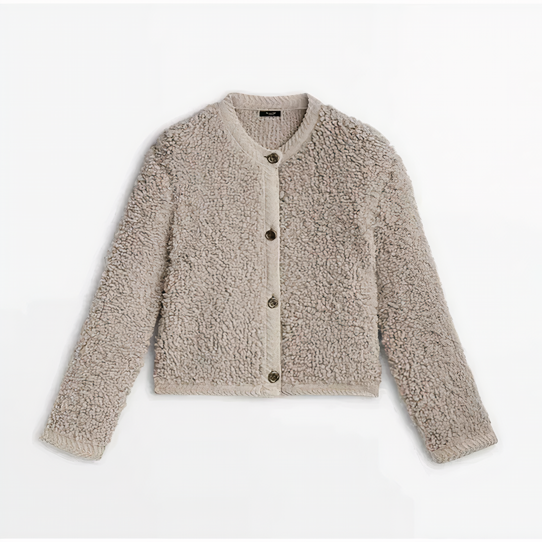 Jacky Lammywol Cardigan – Warme Damesvest met Luxe Look en Losvallende Pasvorm