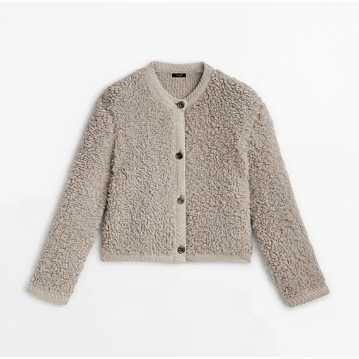 Jacky Lammywol Cardigan – Warme Damesvest met Luxe Look en Losvallende Pasvorm