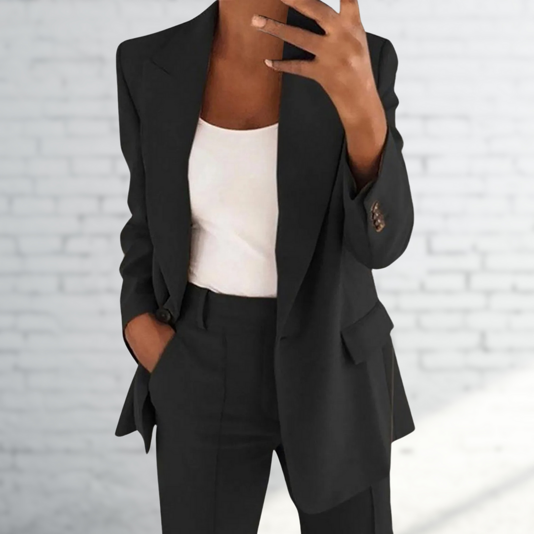 Jasmine Dameskostuum – Elegant Getailleerd Pak voor Zakelijke & Formele Gelegenheden