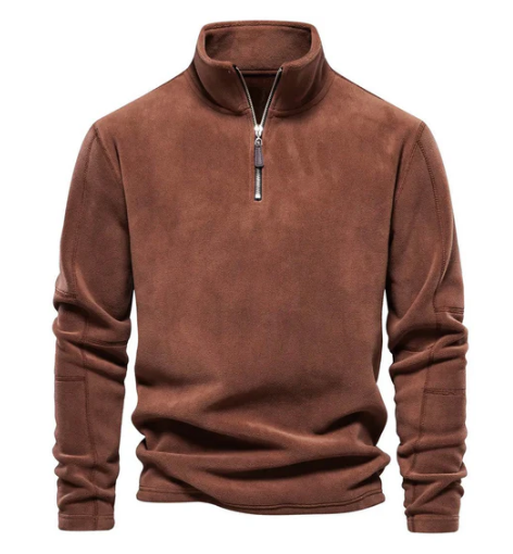 Selviro Fleece Pullover – Heren Trui met Opstaande Kraag en Warm Comfort