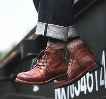 Aurelio Lederen Herenboots – Robuuste Enkellaarzen met Vintage Afwerking