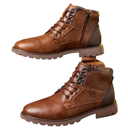 Corvallo Leren Enkellaars – Herenlaars met Rits en Tijdloze Stijl