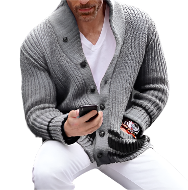 Corvian Cardigan – Herenvest met Krachtige Kleuren en Tijdloos Design