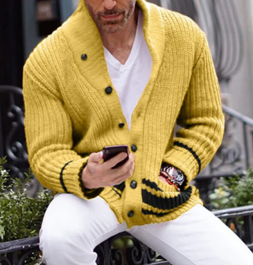 Corvian Cardigan – Herenvest met Krachtige Kleuren en Tijdloos Design