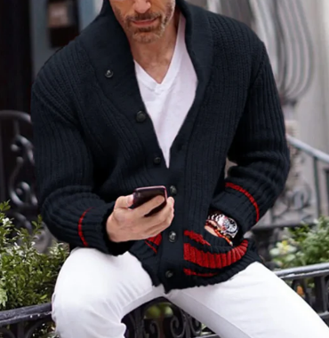 Corvian Cardigan – Herenvest met Krachtige Kleuren en Tijdloos Design