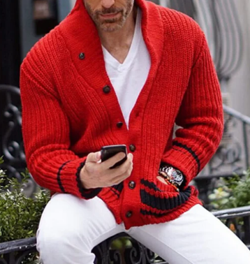 Corvian Cardigan – Herenvest met Krachtige Kleuren en Tijdloos Design