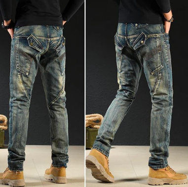 Lorven Denim Jeans – Tijdloze Spijkerbroek met Trendy Patches