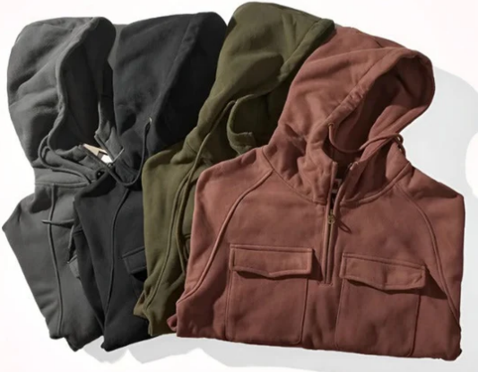 Dallan - Tactische Heren Hoodie met Borstzakken en Halve Rits