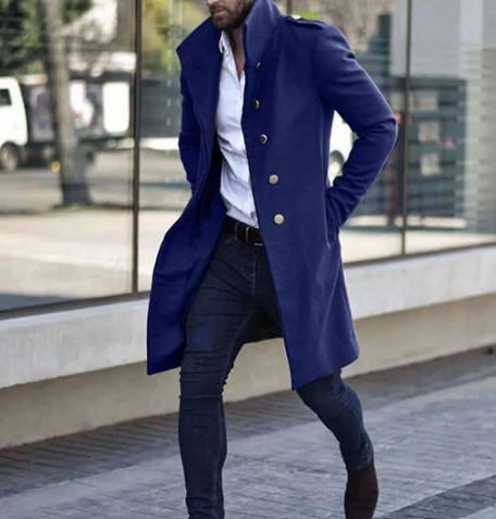 Dorian Heren Trenchcoat – Lange Jas met Hoogwaardig Ontwerp en Veelzijdige Stijl