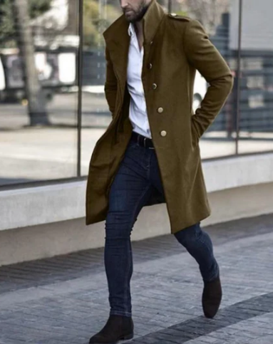 Dorian Heren Trenchcoat – Lange Jas met Hoogwaardig Ontwerp en Veelzijdige Stijl