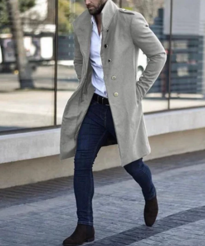 Dorian Heren Trenchcoat – Lange Jas met Hoogwaardig Ontwerp en Veelzijdige Stijl