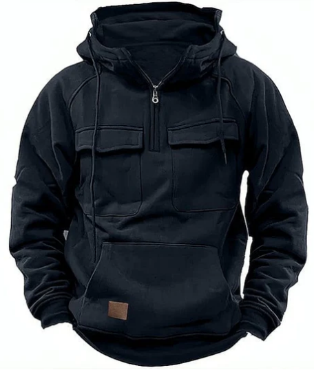 Dallan - Tactische Heren Hoodie met Borstzakken en Halve Rits