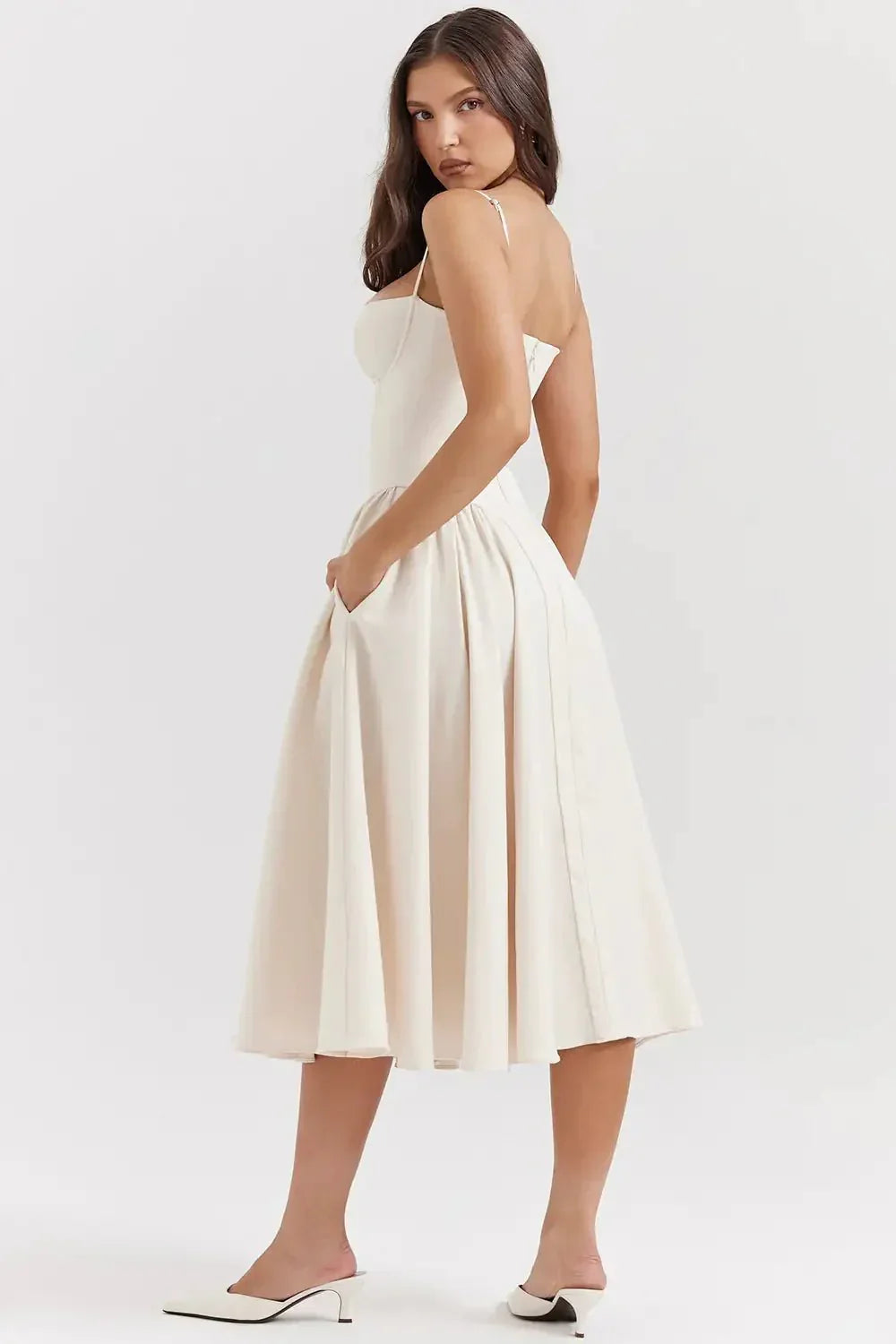 Liorine | Robe Midi Corset Élégante