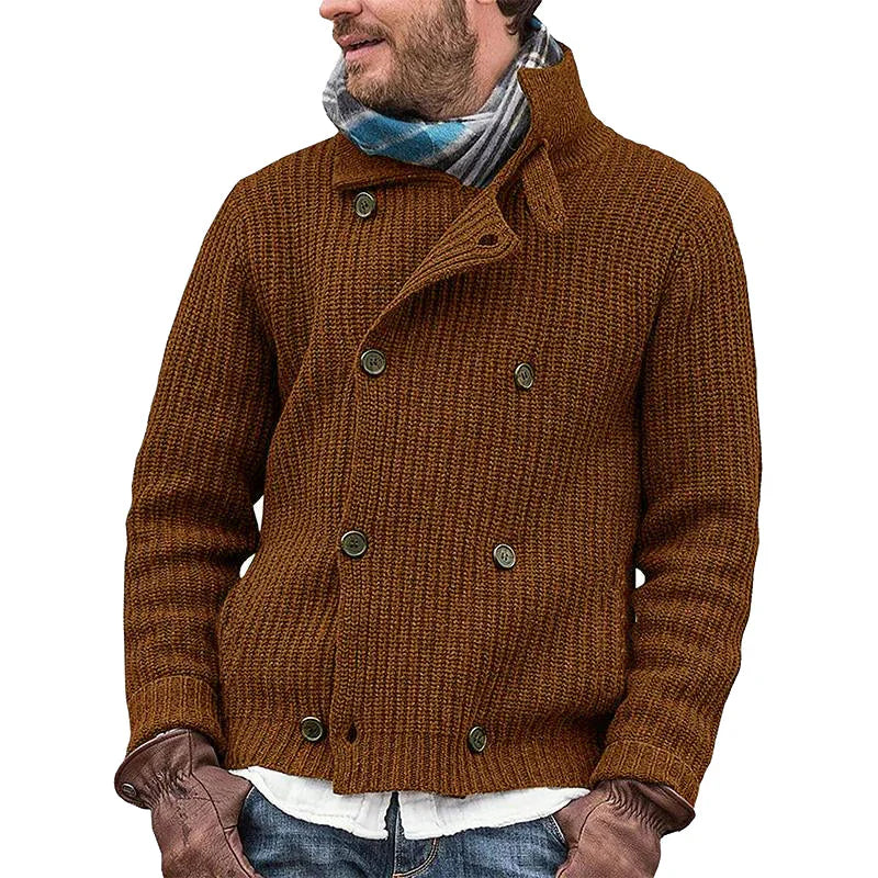 Lawrence Stijlvolle Heren Cardigan – gebreid vest met dubbele knopenrij en comfortabele pasvorm