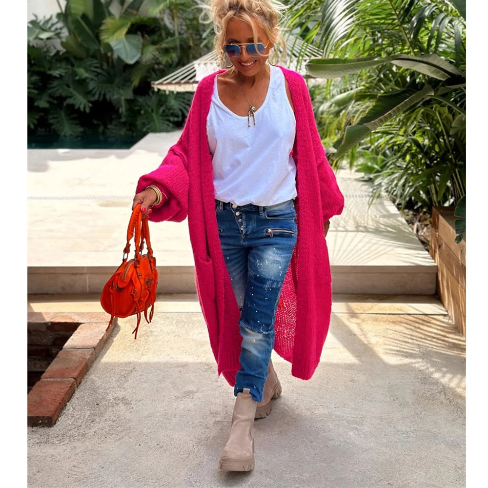 Lillian Peace Cardigan – Bohemian Vest met Positieve Boodschap