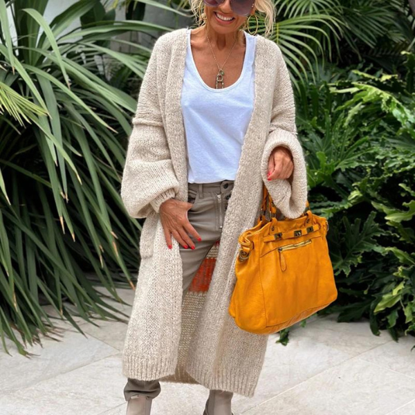 Lillian Peace Cardigan – Bohemian Vest met Positieve Boodschap