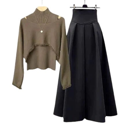 Louisa Dames Set – Gestreepte Top, Tanktop & Rok voor Comfort met Stijl