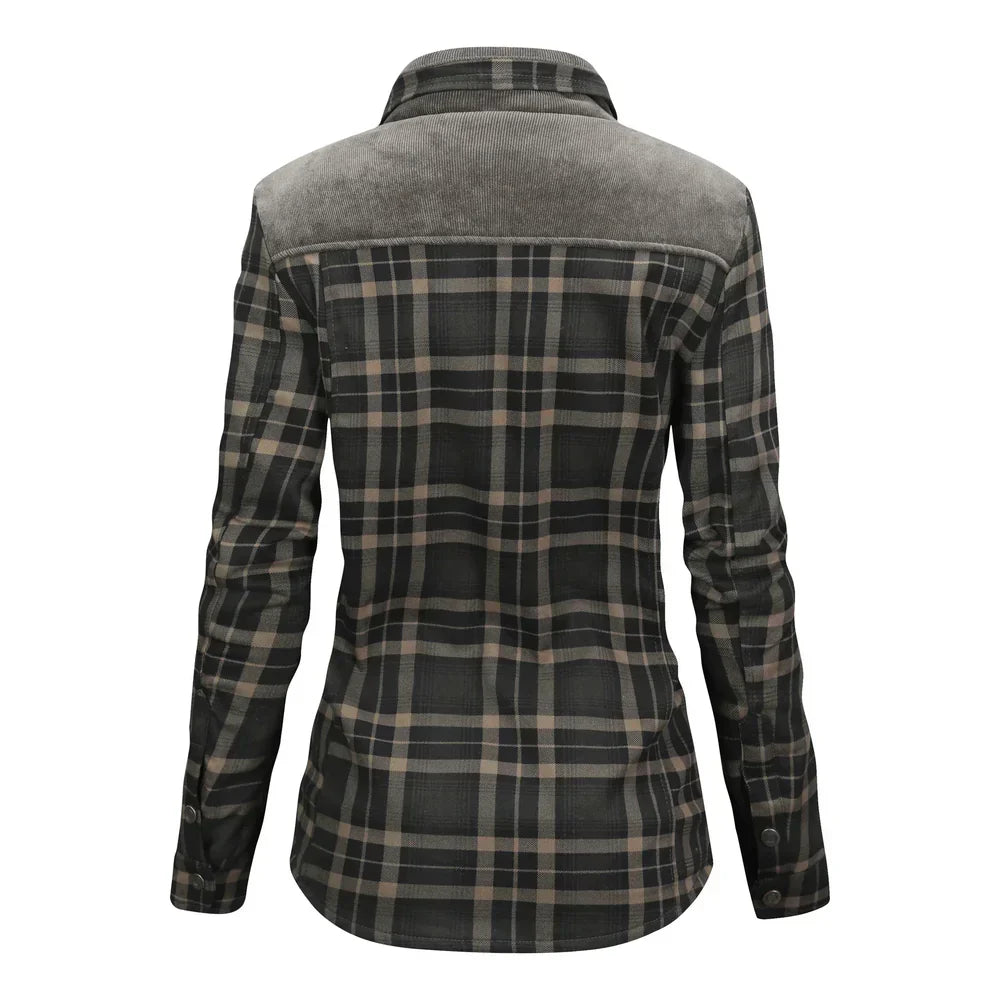 Women's Flannel Jacket – Flanellen Stijl met Functionele Klasse