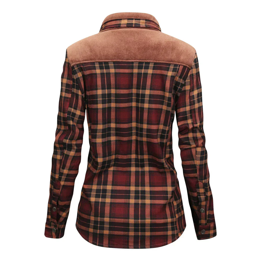 Women's Flannel Jacket – Flanellen Stijl met Functionele Klasse