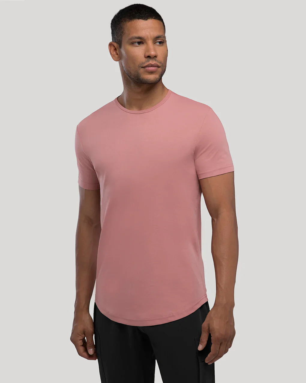 Mercer Heren T-shirt – Modern Slim Fit Shirt van Duurzame SIVOR Blend met Gebogen Zoom